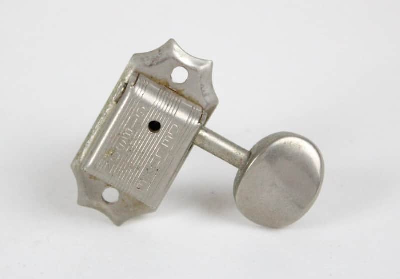 1960s Vintage Kluson Gibson Deluxe Double Line D169400 Metal Knob Tuner Bass Side ~NICKEL~ USA image 1