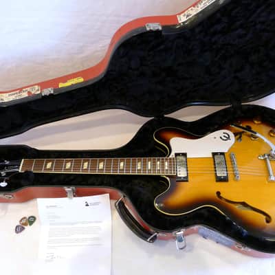 The Beach Boys Owned and Stage-Played MIJ Epiphone Riviera 6/VS Elite Sunburst Semi-Hollow Electric Guitar W/ Handwritten Bass Lines on a Grammy Ballot Invitation Letter image 6