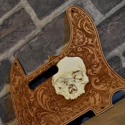 Custom Laser-Engraved Cherrywood Pickguard for Fender Telecaster – Unique Artwork image 2