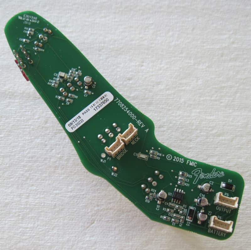 Fender American Elite Jazz Bass Preamp PCB Assy 7708254000 | Reverb