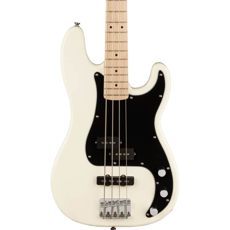 Squier Affinity Series™ Precision Bass® PJ, Maple Fingerboard - Black Pickguard, Olympic White image 1