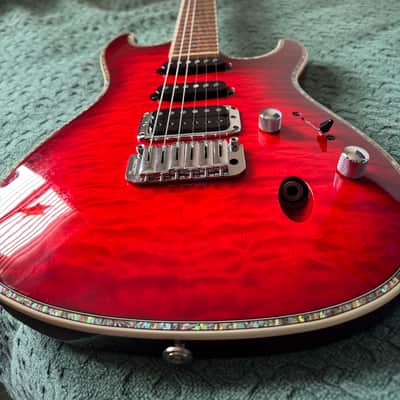 Ibanez SA360QM-TRB Standard with Rosewood Fretboard 2013 - 2017 - Transparent Red Burst image 9