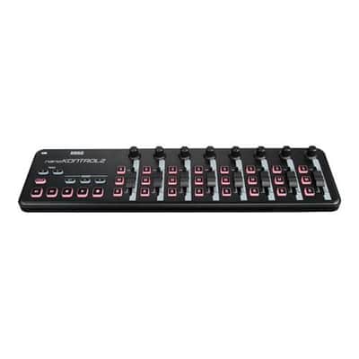 Korg NanoKONTROL2 Slim-Line USB MIDI Controller, 8 Faders, 24 Switches, 8 Knobs, Black image 1