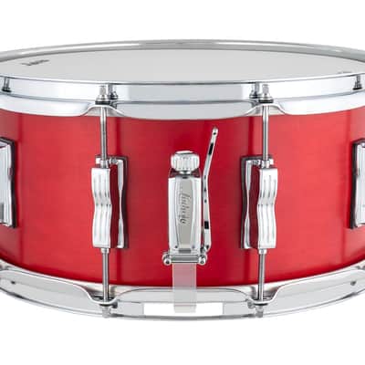 Ludwig *Pre-Order* NeuSonic 6.5x14" Satin Red Kit Snare Drum | Made in the USA | Special Order | Authorized Dealer image 2