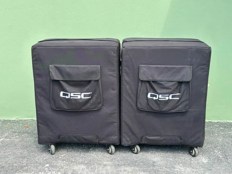 QSC KS212C CARDIOID 3600W DUAL 12 INCH POWERED SUBWOOFER W/COVER #AV6626 (ONE) THS image 1