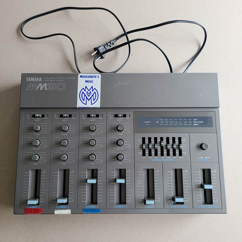 Yamaha MM30 six input mixer with bucket brigade delay and seven band graphic equalizer, cleaned image 1