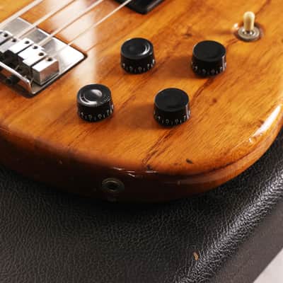 1976 Travis Bean TB2000 Fretless Bass Koa Natural image 13