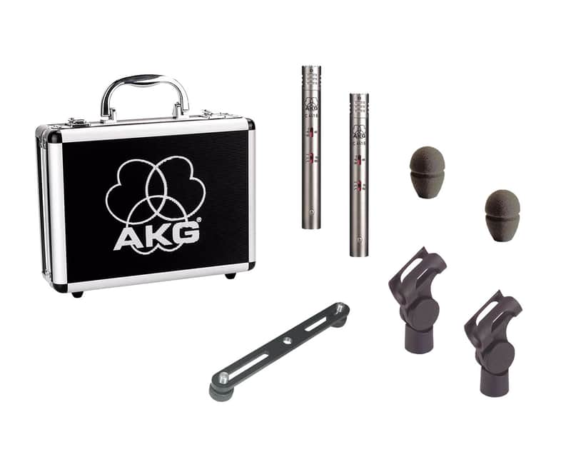 AKG C451B Stereo Matched Pair Small Diaphragm Microphone Condenser Mic Set image 1