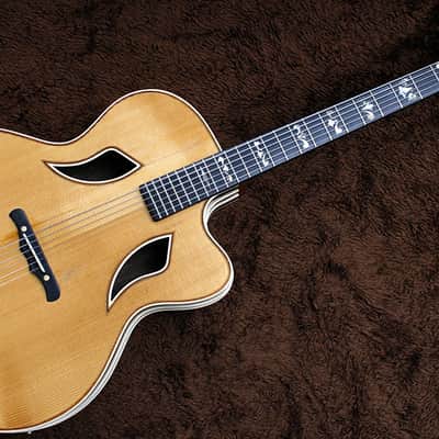 One Of A Kind German Handmade Flat Top Jazz Guitar 1970s Natural Gloss All Solid Woods image 2