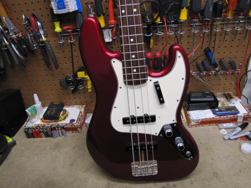 Fender Jazz Bass 62 1962 RI Reissue Stack Knob USA 1989 - Candy Apple Red image 1
