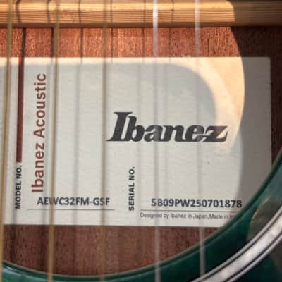 Ibanez AEWC32FM-GSF Acoustic Electric Guitar image 10