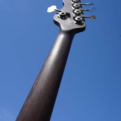 G&L USA Custom Shop Matador-V Monkey Pod 5-String Electric Bass Guitar w/ Black Tolex Case (2025) image 11