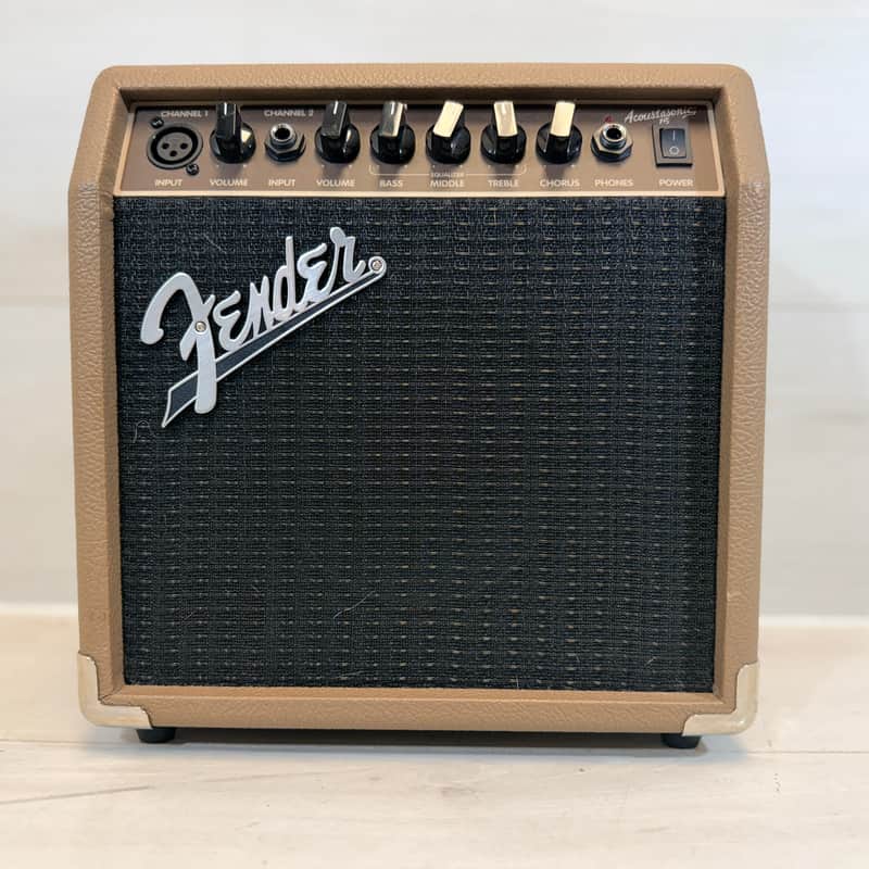 Fender Acoustasonic 15 15W 1x6 Acoustic Guitar Combo Amp Brown image 1