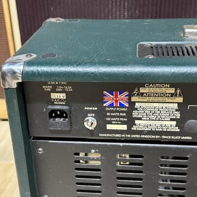 Trace Elliot C50 Speed Twin Combo 1995 - killer combo in Green & Blue Tolex all NOS & never used. image 9