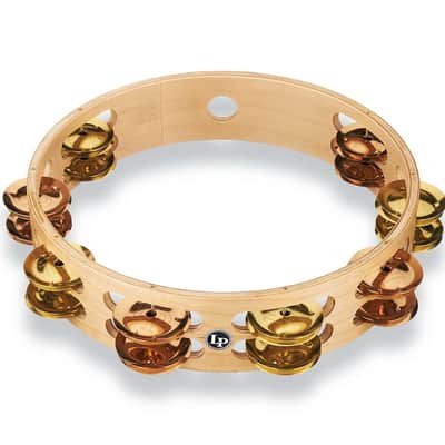 LP Pro 10 Inch Double Row Tambourine - Brass/Bronze Hybrid image 1