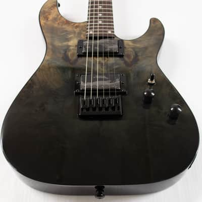 Schecter C-1 Standard Electric Guitar - Black Fade Burst Burl image 2
