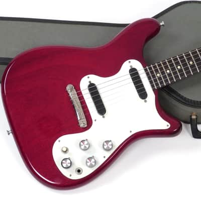 1964 Epiphone Olympic Double Pickup SB772D Cherry "Under the Bed" Clean with Original Case! Gibson Kalamazoo Made image 2