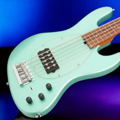 Sadowsky MetroExpress 21-Fret Vintage M Bass Morado Fingerboard 5-String - Solid Sage Green Metallic High Polish image 1