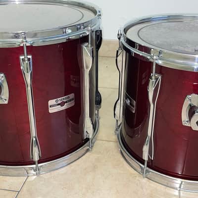 Yamaha Recording custom 14x12 and 13x11 toms cherry wood image 17
