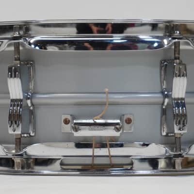 LUDWIG  B/O BADGE ACROLITE SNARE DRUM 14" x 5" No. 3076089 1970s - Matt Aluminium image 10