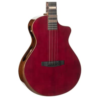 Cort MODERNBURGANDY Modern Concert Body Venetian Cutaway Solid Spruce Top Mahogany Neck 6-String Acoustic-Electric Guitar w/Hard Case image 3