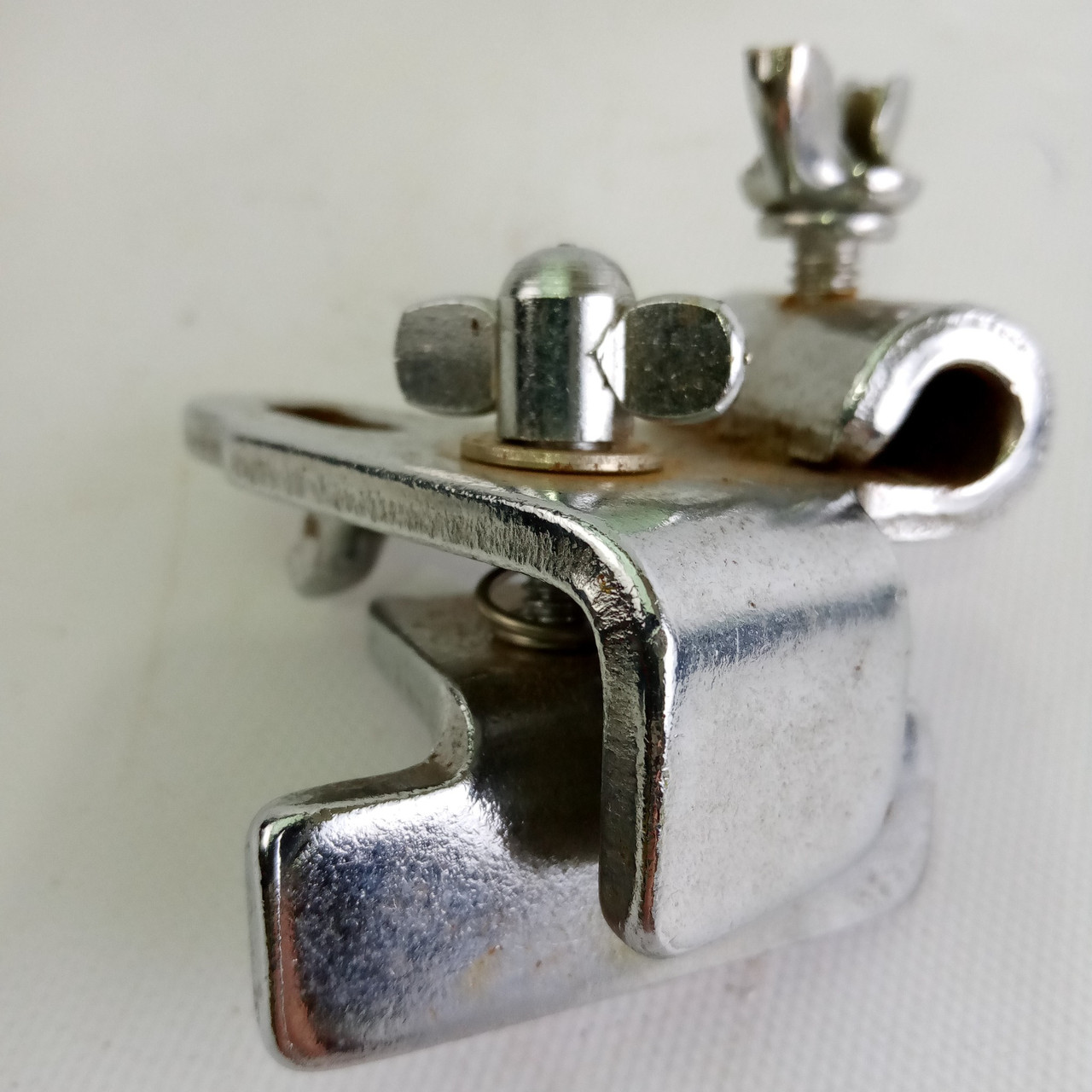 Slingerland-Leedy Bass Drum Spur Mount Chrome Vintage40s Clamp-On Hoop Leg/Spike — main photograph