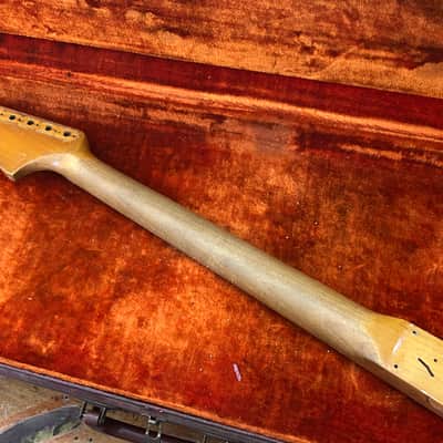Vintage Fender Jaguar Body & Neck 1963 Stripped Candy Apple Red Pre CBS Clay Dots Brazilian Rosewood image 14