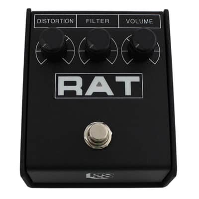 Pro Co RAT 2 Distortion/Fuzz/Overdrive Effects Pedal & 1 FREE StageMASTER SEGLL-06 6" Right Angle to Right Angle Patch Cable image 1