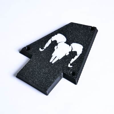 Custom Ibanez Truss Rod Cover for RG & JEM – Ram Skull (White & Black) image 13
