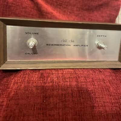 Vintage Solid State Spring Reverb 1970 - Wooden Brown and Silver (MIJ) image 1