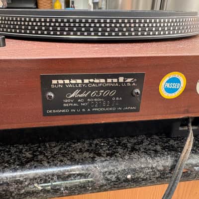Marantz Model 6300 Servo Control Direct Drive / Auto Shut Off Turntable 1975 - 1977 - Wood / Silver image 3