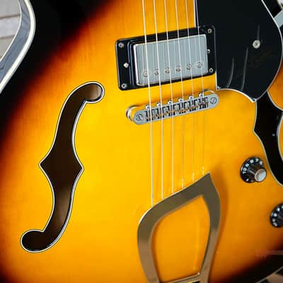 Hagstrom VIK-TSB Viking Semi-Hollow - Tobacco Sunburst image 5