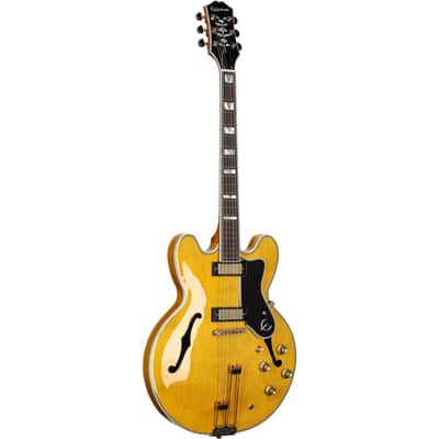 Epiphone Sheraton Semi-Hollowbody Electric Guitar (with Gig Bag), Natural, with Gold Hardware, Open Box (Very Good) image 6