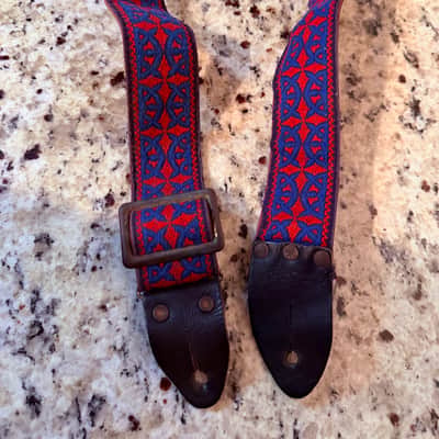 Hootennanny Ace style strap Vintage - Red blue image 1
