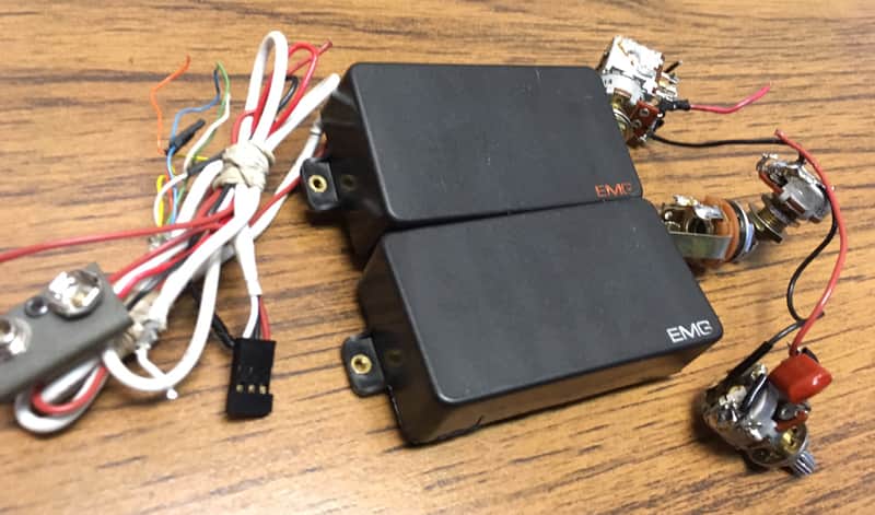 EMG 81 89 Set Atcive Electric Guitar Coil Tap Pickups Black w