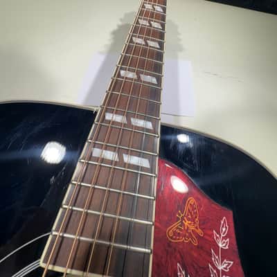 Epiphone Hummingbird Acoustic Guitar | Ebony Finish | In-House Adjusted image 3