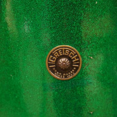 Gretsch 12/14/18/4x14" Round Badge Drum Set - 1950s Green Sparkle image 15