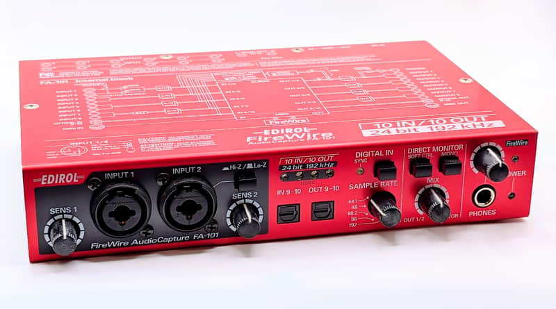 Roland Edirol FA-101 FireWire Audio Interface 10×10, 24-bit/192kHz, 2 Mic Preamps MIDI + Optical image 1