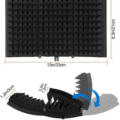Foldable Microphone Acoustic Isolation Shield image 7