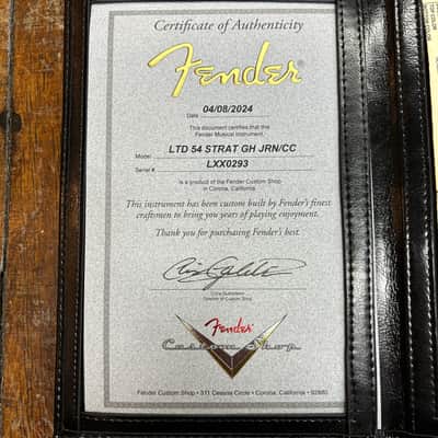 Fender Custom Shop Limited Edition 70th Anniversary 1954 Stratocaster Journeyman Relic with Closet Classic Gold Hardware Aged Black w/Hard Case image 13