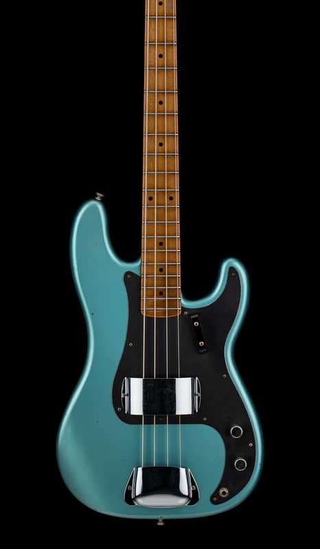 Fender Custom Shop Empire 58 Precision Bass Journeyman Relic - Aged Teal Green Metallic #88222 image 1