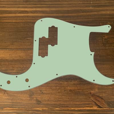 P Bass style Pickguard by Carmedon. Strawberry Surf Green(matte) image 1