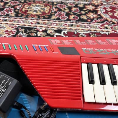 1987 Yamaha SHS-10R Red Keytar FM Digital Keyboard MIDI MIJ w/ Box & Strap image 4