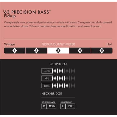 Fender Pure Vintage '63 Precision Bass Pickup Black image 3