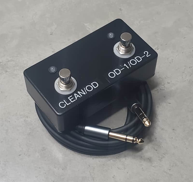 Custom 2-Button Red/Blue LED Footswitch for Marshall PED802 2-Button Footswitch (With 10-Foot TRS Cable) image 1
