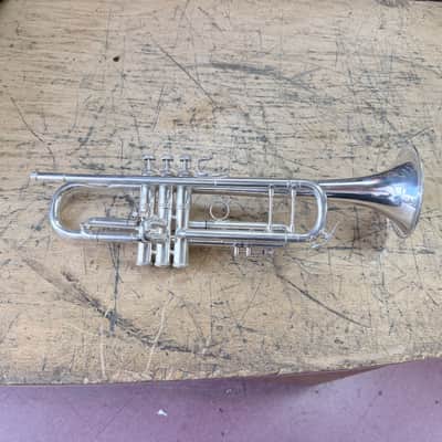 Vintage Bach Stradivarius Model 37 Silver Bb Trumpet with Original Case Just Serviced Late 1970's image 2