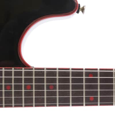 1980's Cort Black & Red Electric Guitar w/ Jackson Style Headstock #43829 image 6