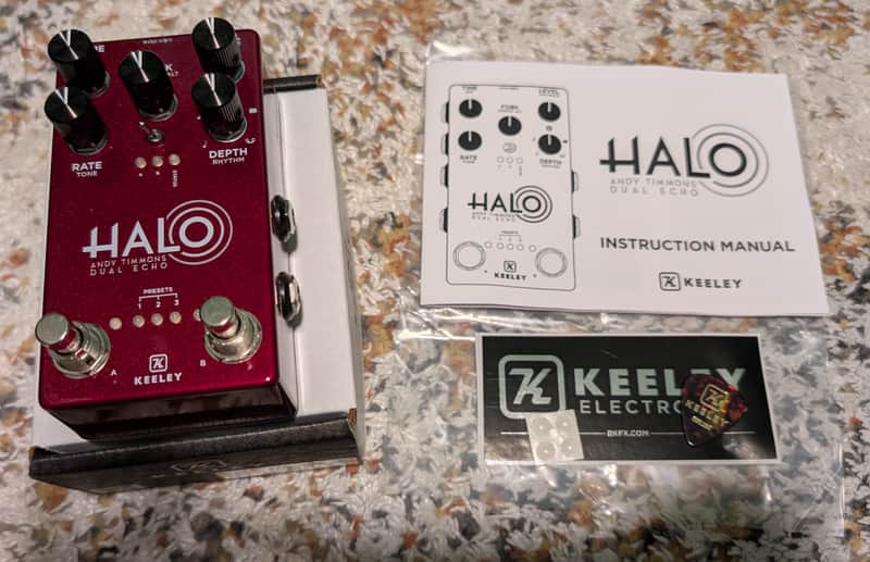 Keeley Halo Andy Timmons Signature Dual Echo - Andy Apple Red | Reverb Keeley Halo Andy Timmons Signature Dual Echo - Andy Apple Red | Reverb