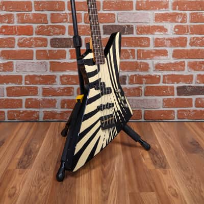 Charvel Explorer Bass Zebra Graphic 1984 w/OHSC image 3