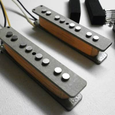 Jazz Bass Pickups A5 CUSTOM Hand Wound Alnico 5 Bridge Neck Jazzbass by Q pickups image 2